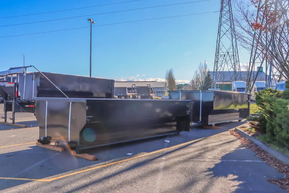 Roll-off dumpster ready for waste disposal at job site for Roofing Dumpster Rental in Camp Verde